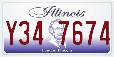 IL license plate Y347674