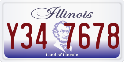 IL license plate Y347678