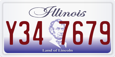 IL license plate Y347679