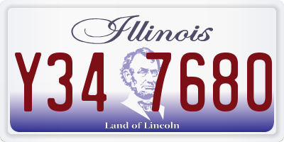IL license plate Y347680