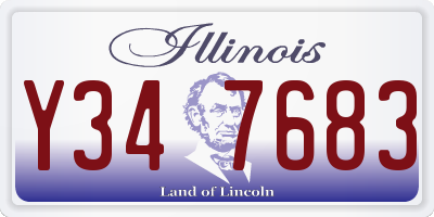 IL license plate Y347683