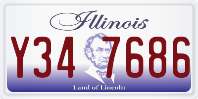 IL license plate Y347686