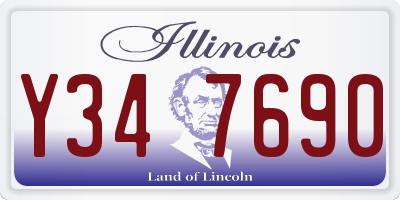 IL license plate Y347690