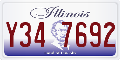 IL license plate Y347692