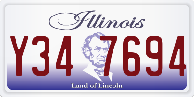 IL license plate Y347694
