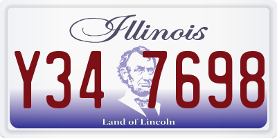 IL license plate Y347698
