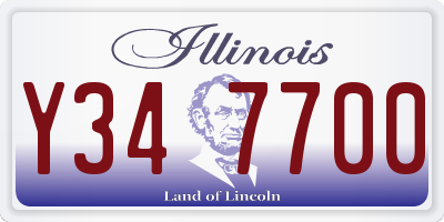 IL license plate Y347700