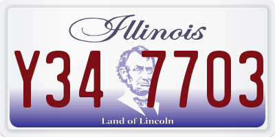 IL license plate Y347703