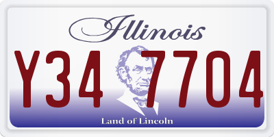 IL license plate Y347704