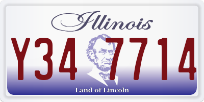 IL license plate Y347714