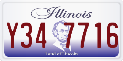 IL license plate Y347716