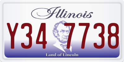 IL license plate Y347738