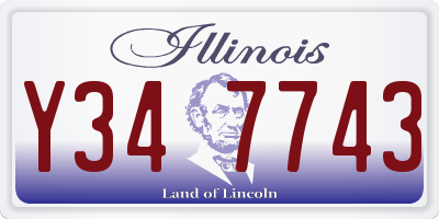 IL license plate Y347743