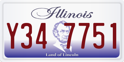 IL license plate Y347751