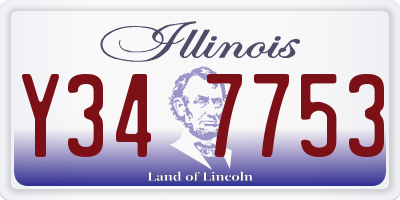 IL license plate Y347753