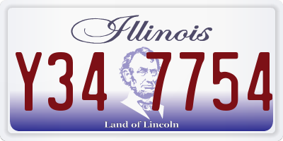 IL license plate Y347754