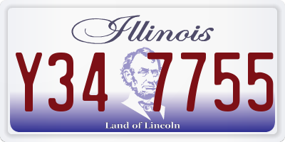 IL license plate Y347755