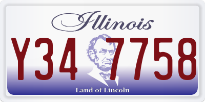 IL license plate Y347758