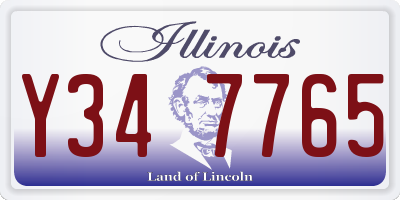 IL license plate Y347765
