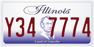 IL license plate Y347774