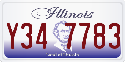 IL license plate Y347783
