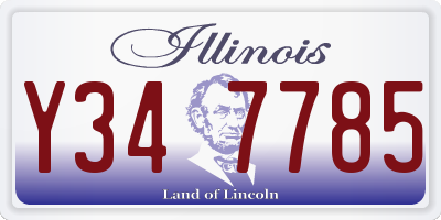 IL license plate Y347785