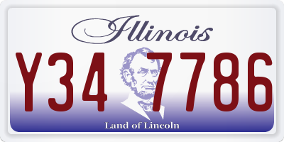 IL license plate Y347786