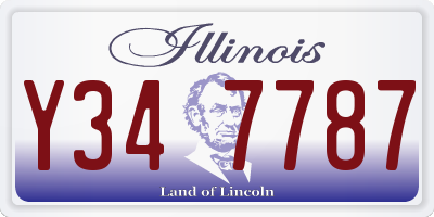 IL license plate Y347787