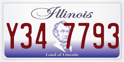 IL license plate Y347793
