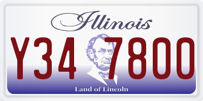 IL license plate Y347800