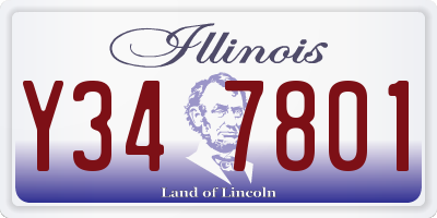 IL license plate Y347801