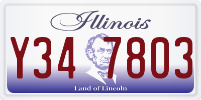 IL license plate Y347803