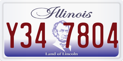 IL license plate Y347804
