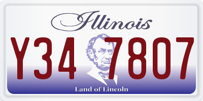 IL license plate Y347807
