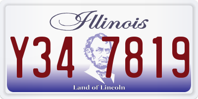 IL license plate Y347819