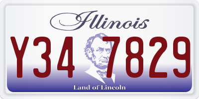 IL license plate Y347829