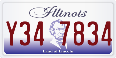 IL license plate Y347834