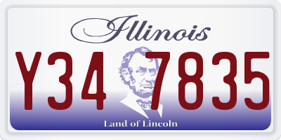 IL license plate Y347835