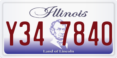 IL license plate Y347840
