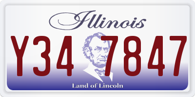 IL license plate Y347847