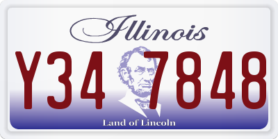 IL license plate Y347848