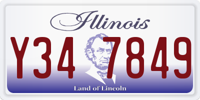 IL license plate Y347849