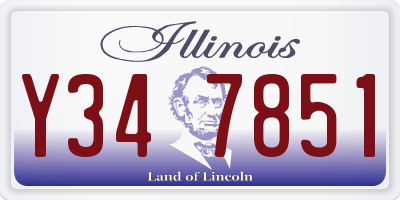 IL license plate Y347851