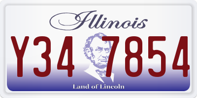 IL license plate Y347854