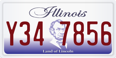 IL license plate Y347856