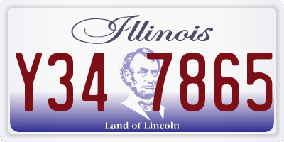 IL license plate Y347865