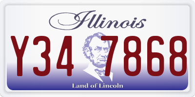 IL license plate Y347868