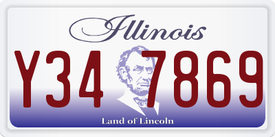 IL license plate Y347869