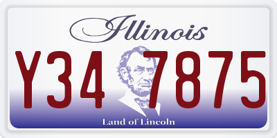 IL license plate Y347875
