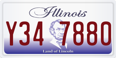 IL license plate Y347880